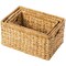 Vintiquewise Storage Bin, Water Hyacinth, Beige, 7.9 in H, 11 in W, 15.1 in L, 3 PK QI003544.3 - alternate 2